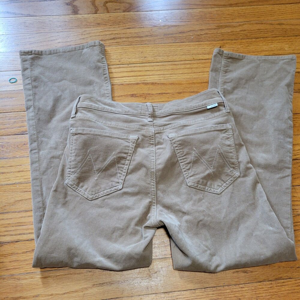 Mother outsider crop Corduroy Pants Hopscotch Brown Womens 27 women